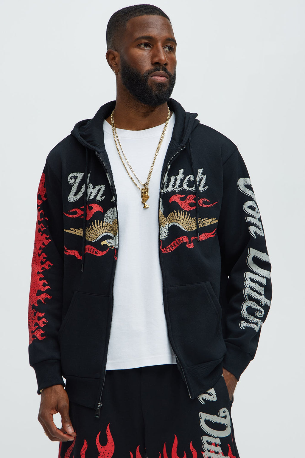 Von Dutch Fire Zip Hoodie - Black image 3