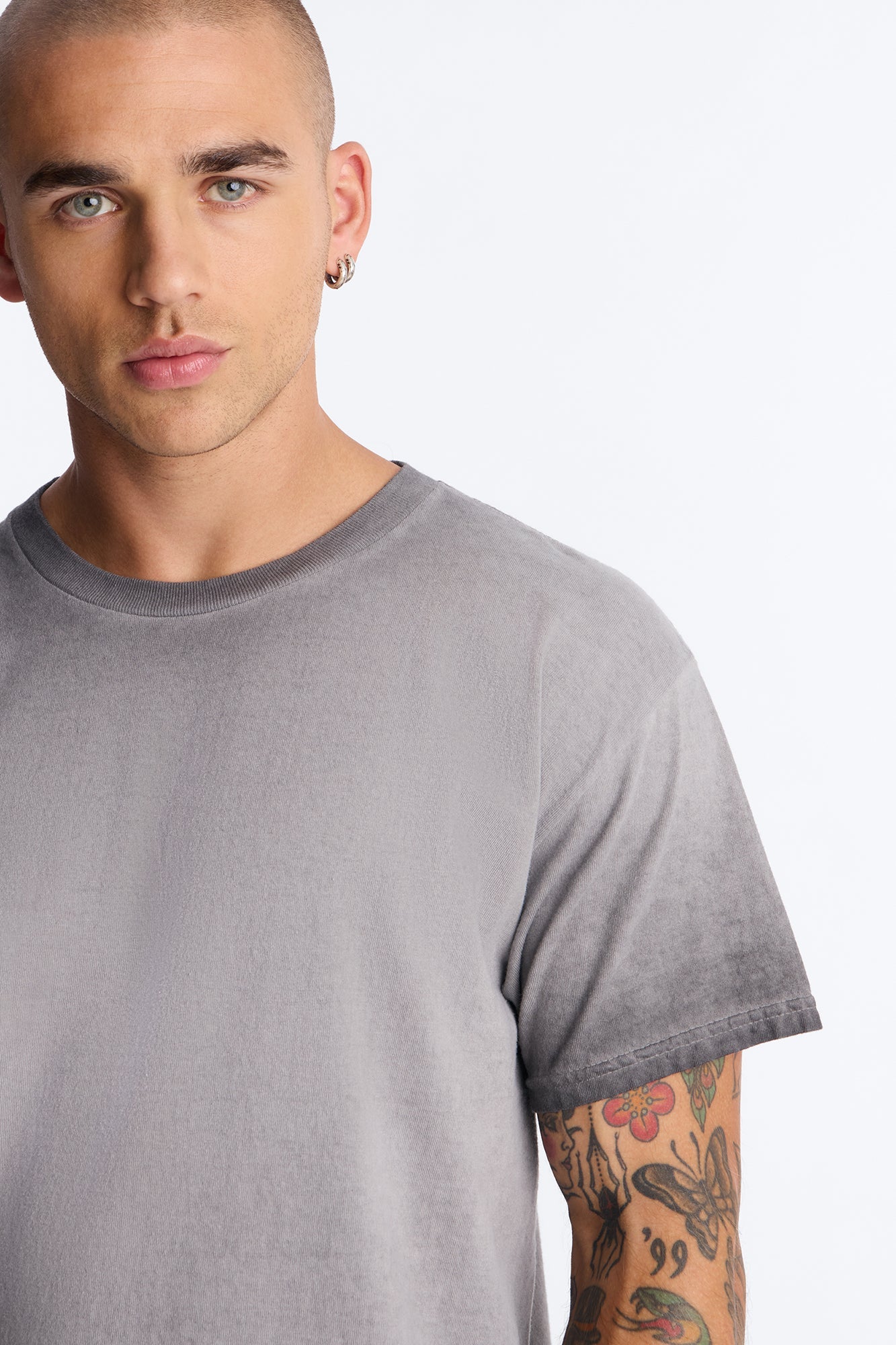 The Oil Wash Oversized Tee - Charcoal image 3