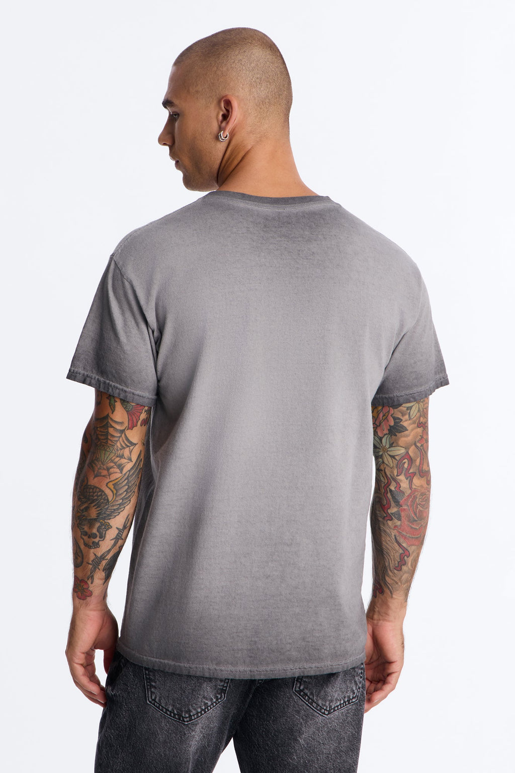 The Oil Wash Oversized Tee - Charcoal image 4