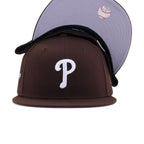 Philadelphia Phillies Burnt Wood POOP 100th Anniversary New Era 59Fifty Fitted