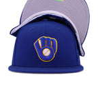 Milwaukee Brewers Light Royal Blue Cooperstown AC New Era 59Fifty Fitted