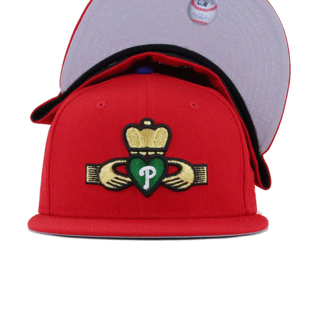 Philadelphia Phillies Scarlet CLADDAGH New Era 59Fifty Fitted