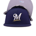 Milwaukee Brewers Light Navy Cooperstown AC New Era 59Fifty Fitted