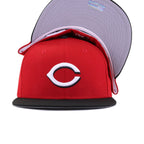 Cincinnati Reds Scarlet Black Cooperstown AC New Era 59Fifty Fitted