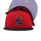 New York Yankees Scarlet Black New Era 59Fifty Fitted