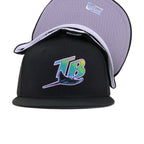 Tampa Bay Rays Black Cooperstown AC New Era 59Fifty Fitted
