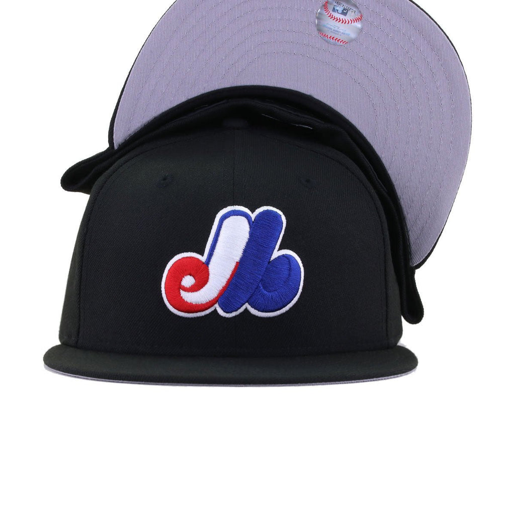 Montreal Expos Black Cooperstown AC New Era 59Fifty Fitted