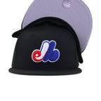 Montreal Expos Black Cooperstown AC New Era 59Fifty Fitted