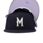 Milwaukee Brewers Navy White Cooperstown AC New Era 59Fifty Fitted