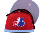 Montreal Expos Scarlet Sky Blue New Era 59Fifty Fitted