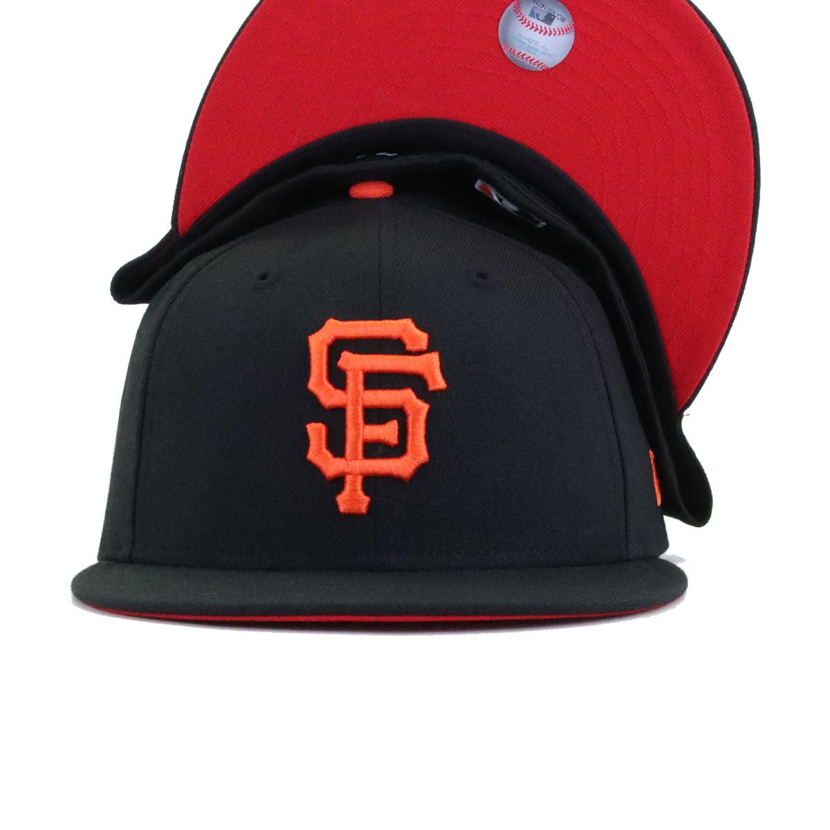 San Francisco Giants Black Red Bottom New Era 59Fifty Fitted