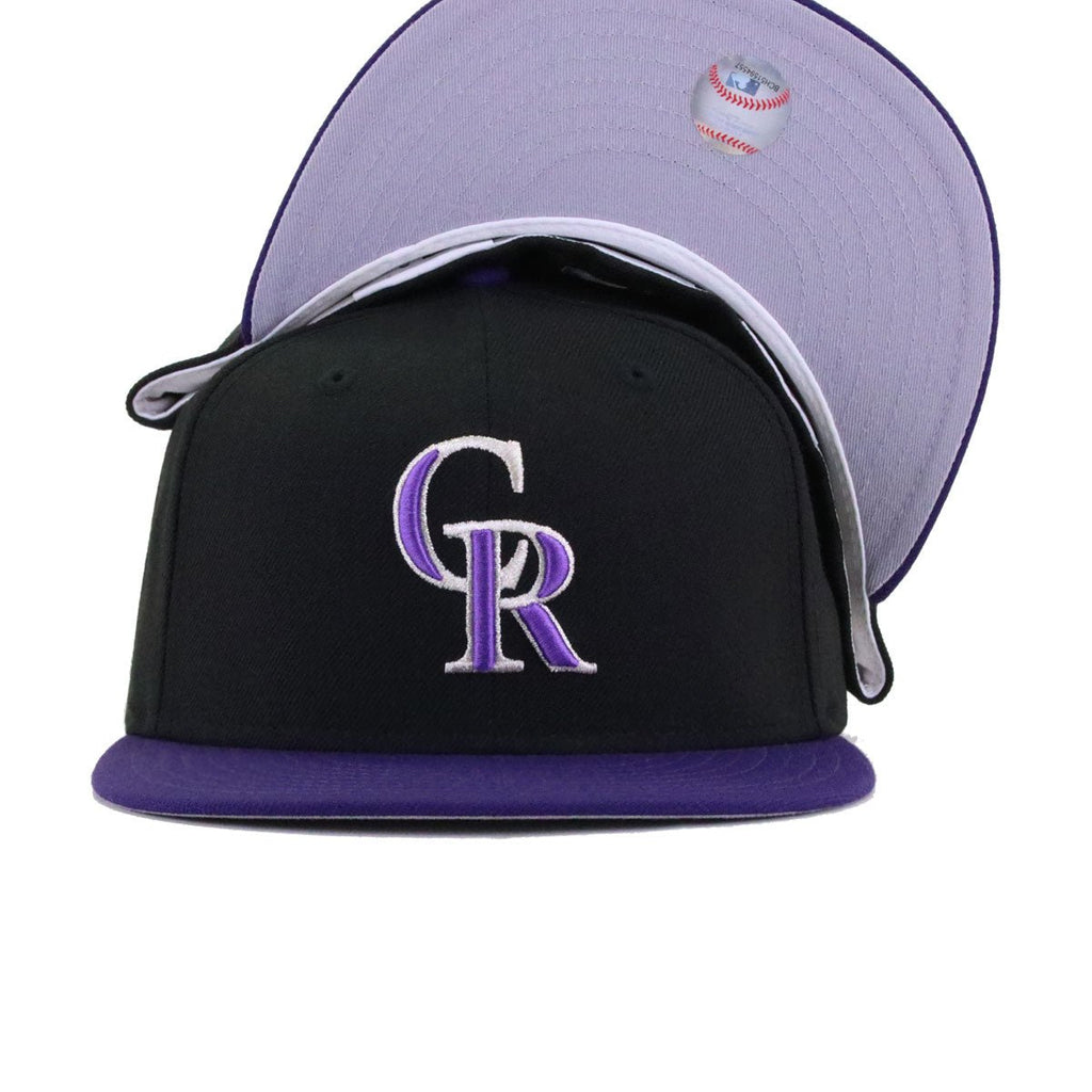 Colorado Rockies Black Purple Cooperstown AC New Era 59Fifty Fitted