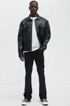 Stacked Skinny Flare On My Bling Distressed Jeans - Black image 2