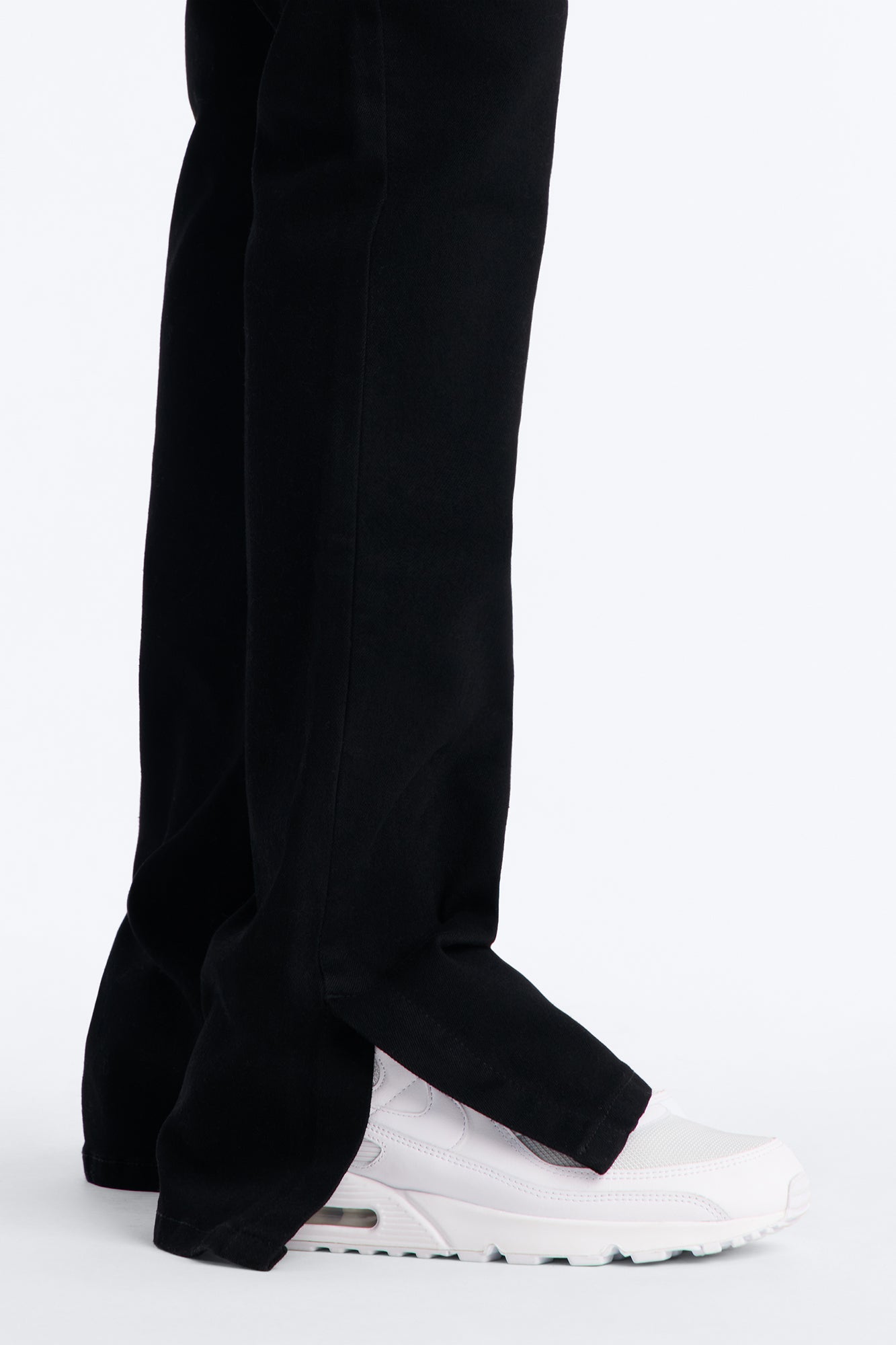 Upstanding Slit Stacked Slim Flare Jeans - Black image 4