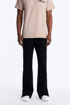 Upstanding Slit Stacked Slim Flare Jeans - Black image 1