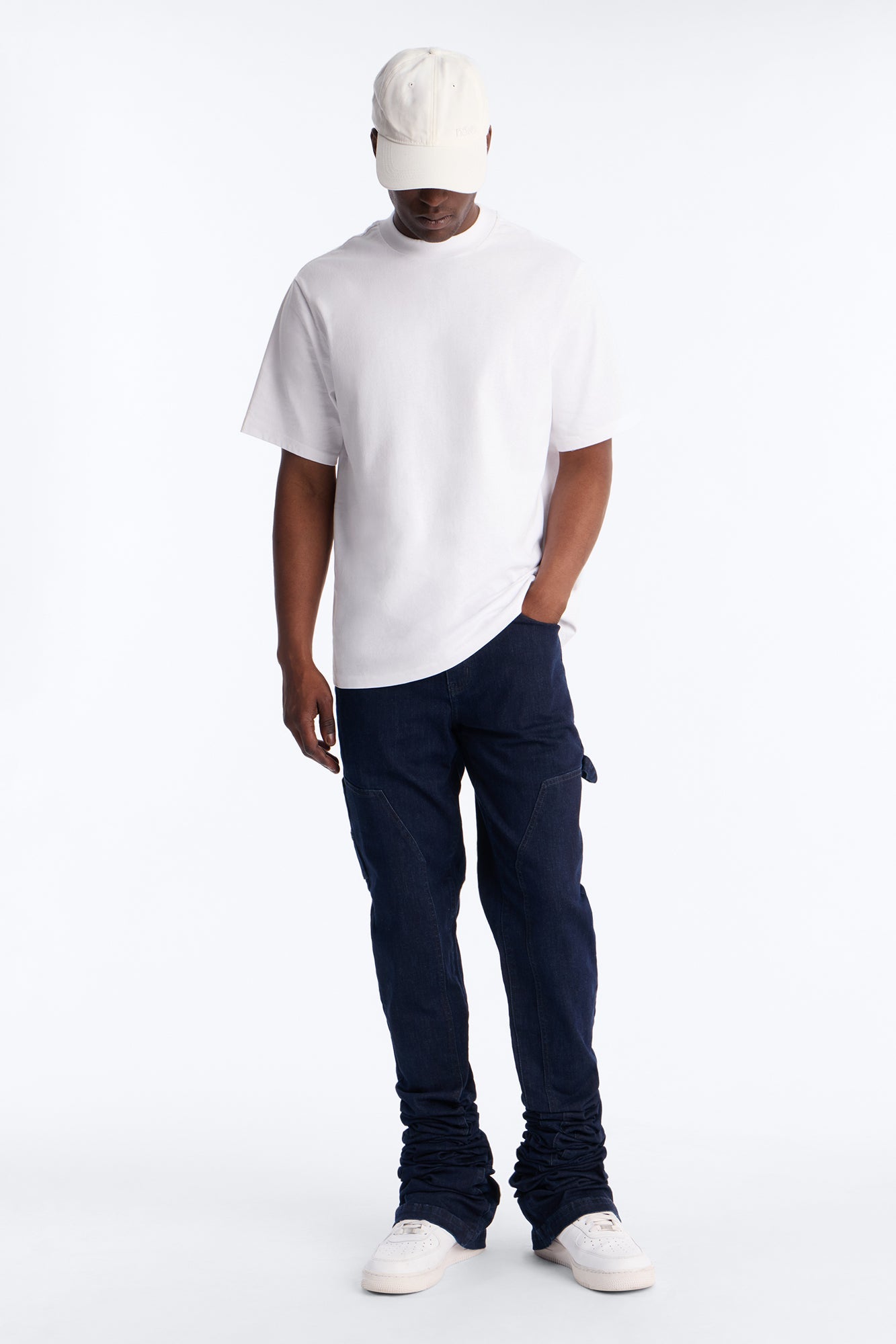 Ultra Stacked Skinny Caprenter Jean - Dark Wash image 2