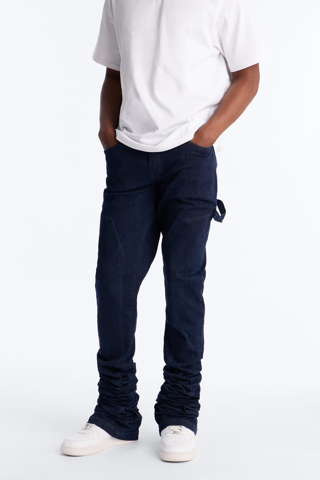 Ultra Stacked Skinny Caprenter Jean - Dark Wash image 1