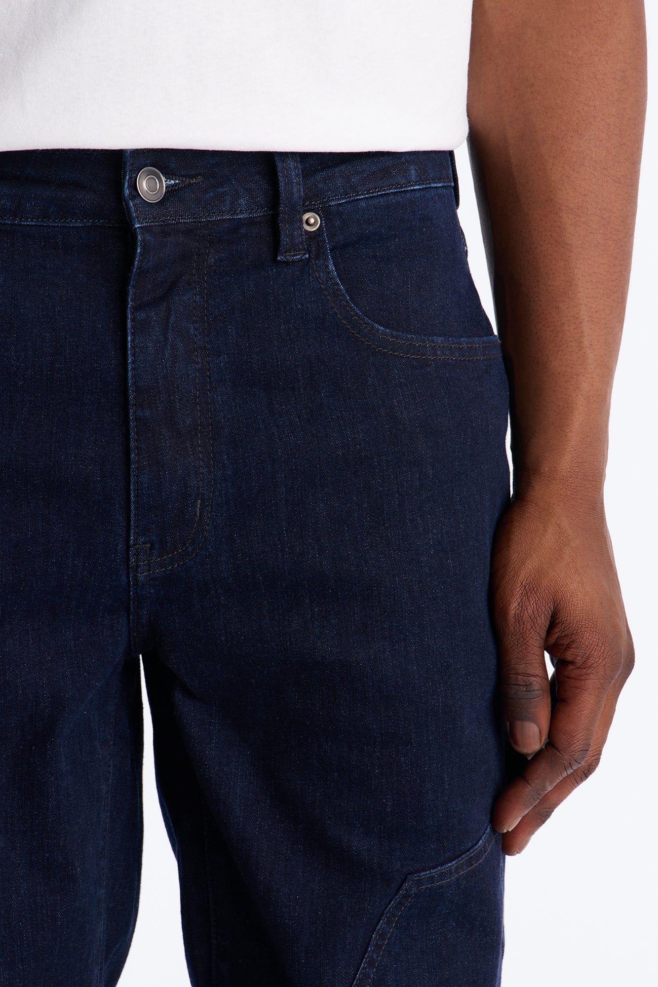Ultra Stacked Skinny Caprenter Jean - Dark Wash image 3