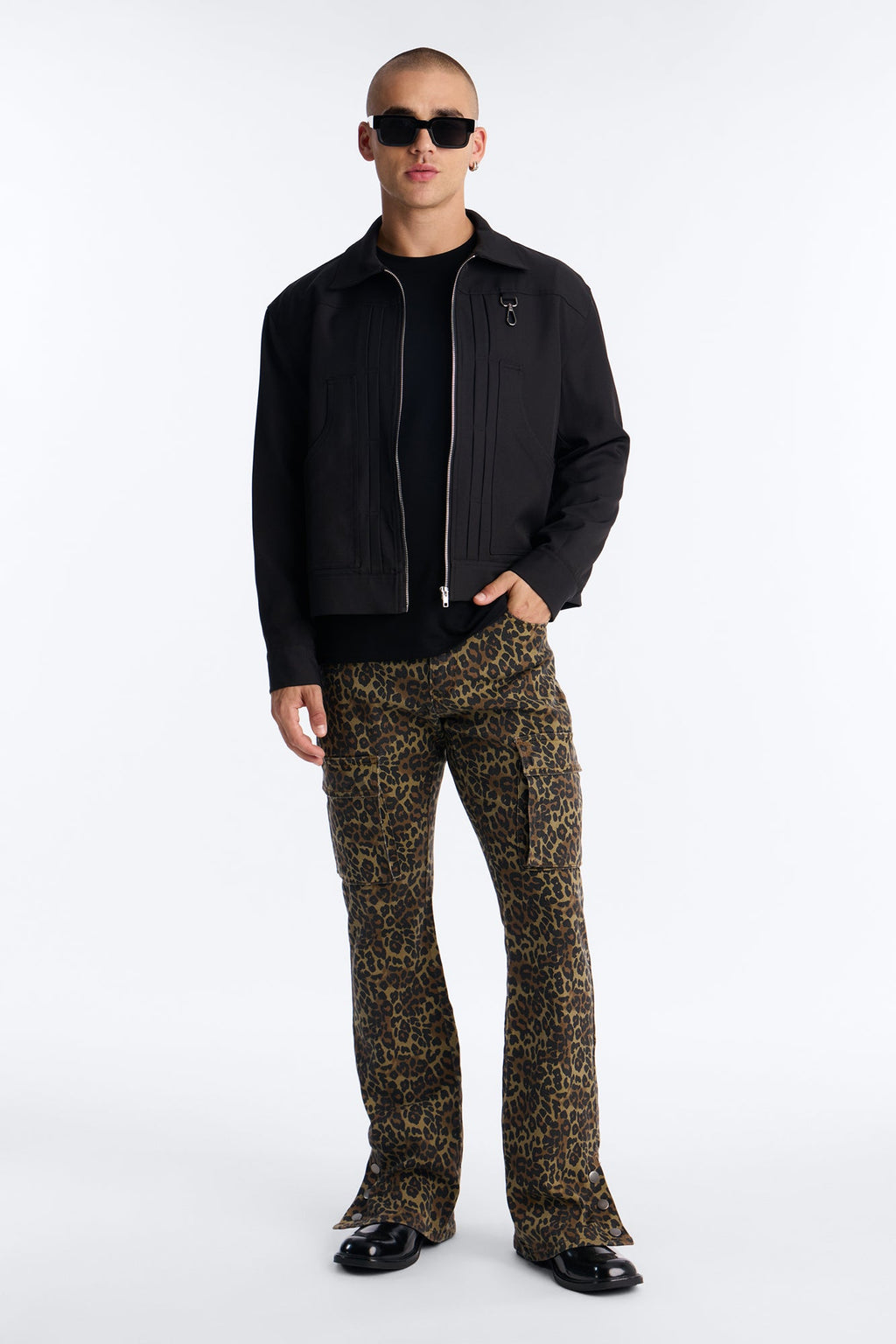 Stacked Slim Flare Wildin Out Snap Slit Jean - Brown image 2