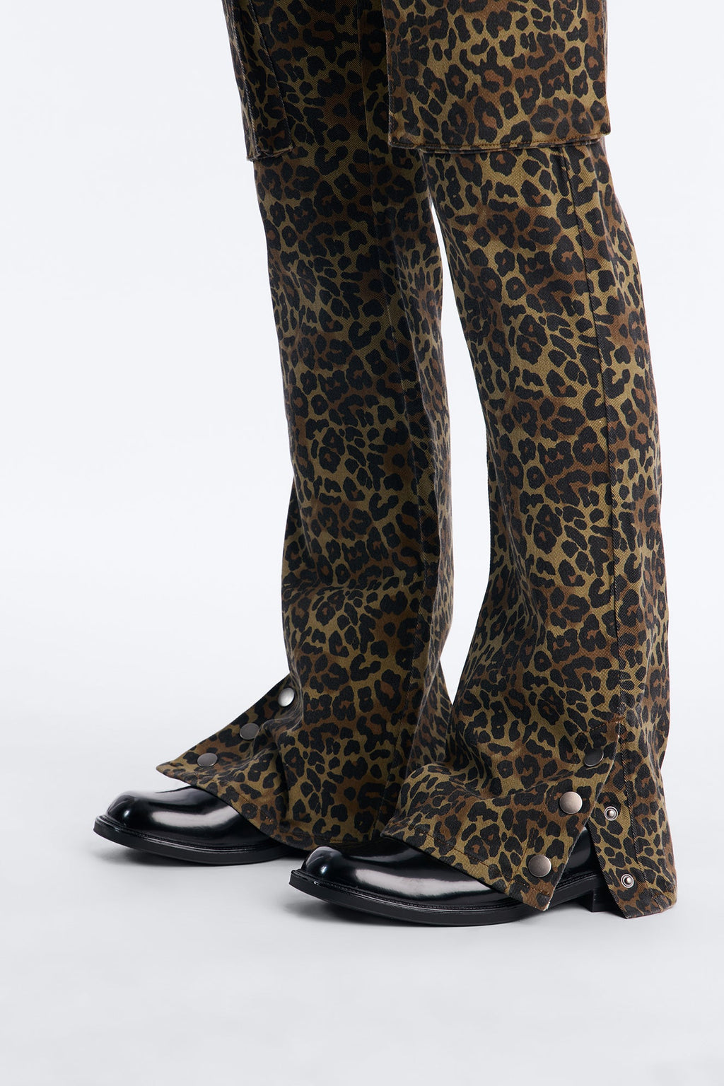 Stacked Slim Flare Wildin Out Snap Slit Jean - Brown image 4