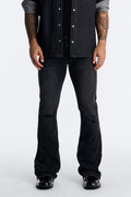 Dreamy Stacked Skinny Flare Jeans - Black Wash image 1