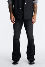 Dreamy Stacked Skinny Flare Jeans - Black Wash image 1
