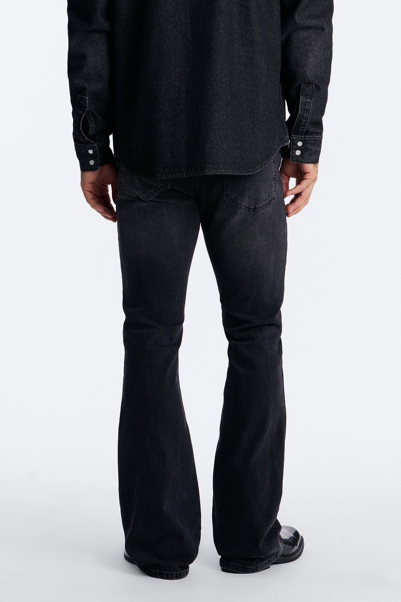 Dreamy Stacked Skinny Flare Jeans - Black Wash image 4