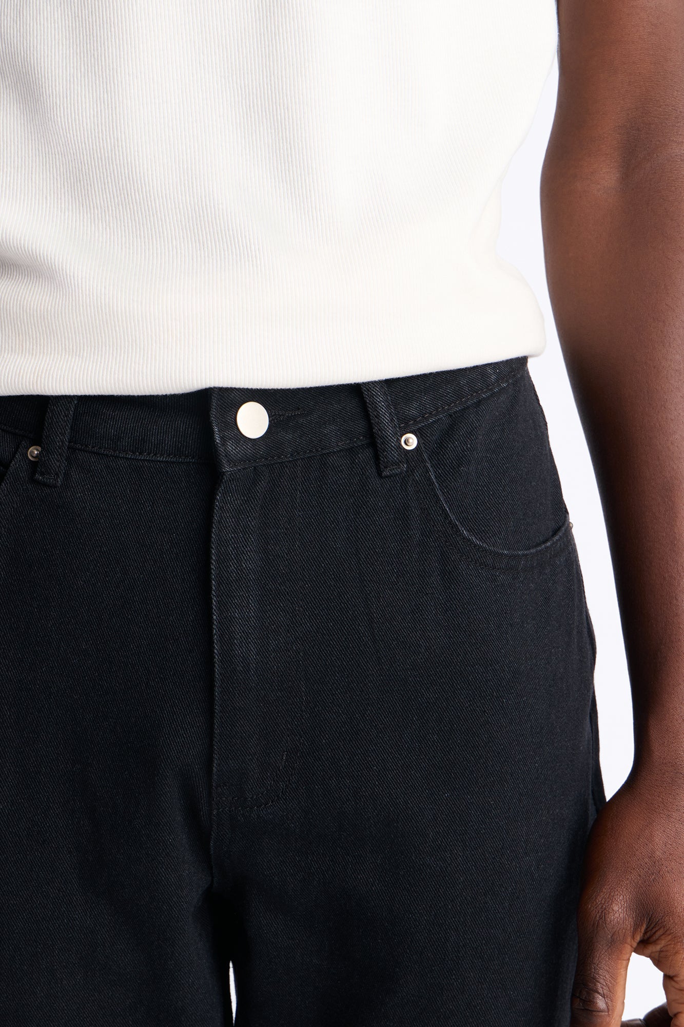 Routine Stacked Skinny Flare Jean - Black image 3