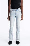 Dreamy Stacked Skinny Flare Jeans - Light Blue Wash image 1