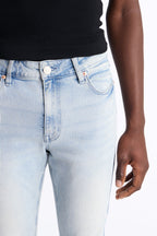 Dreamy Stacked Skinny Flare Jeans - Light Blue Wash image 3