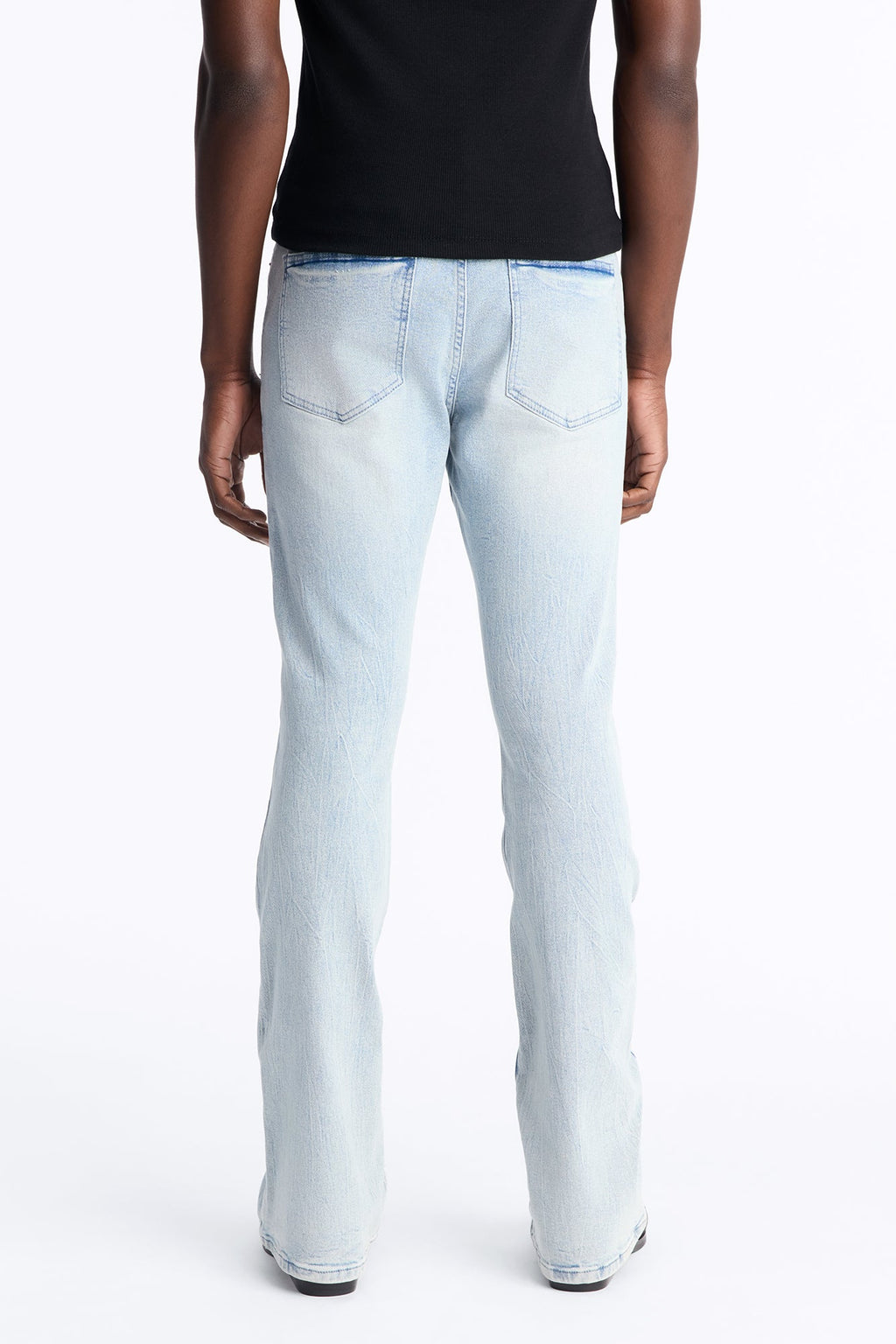 Dreamy Stacked Skinny Flare Jeans - Light Blue Wash image 4