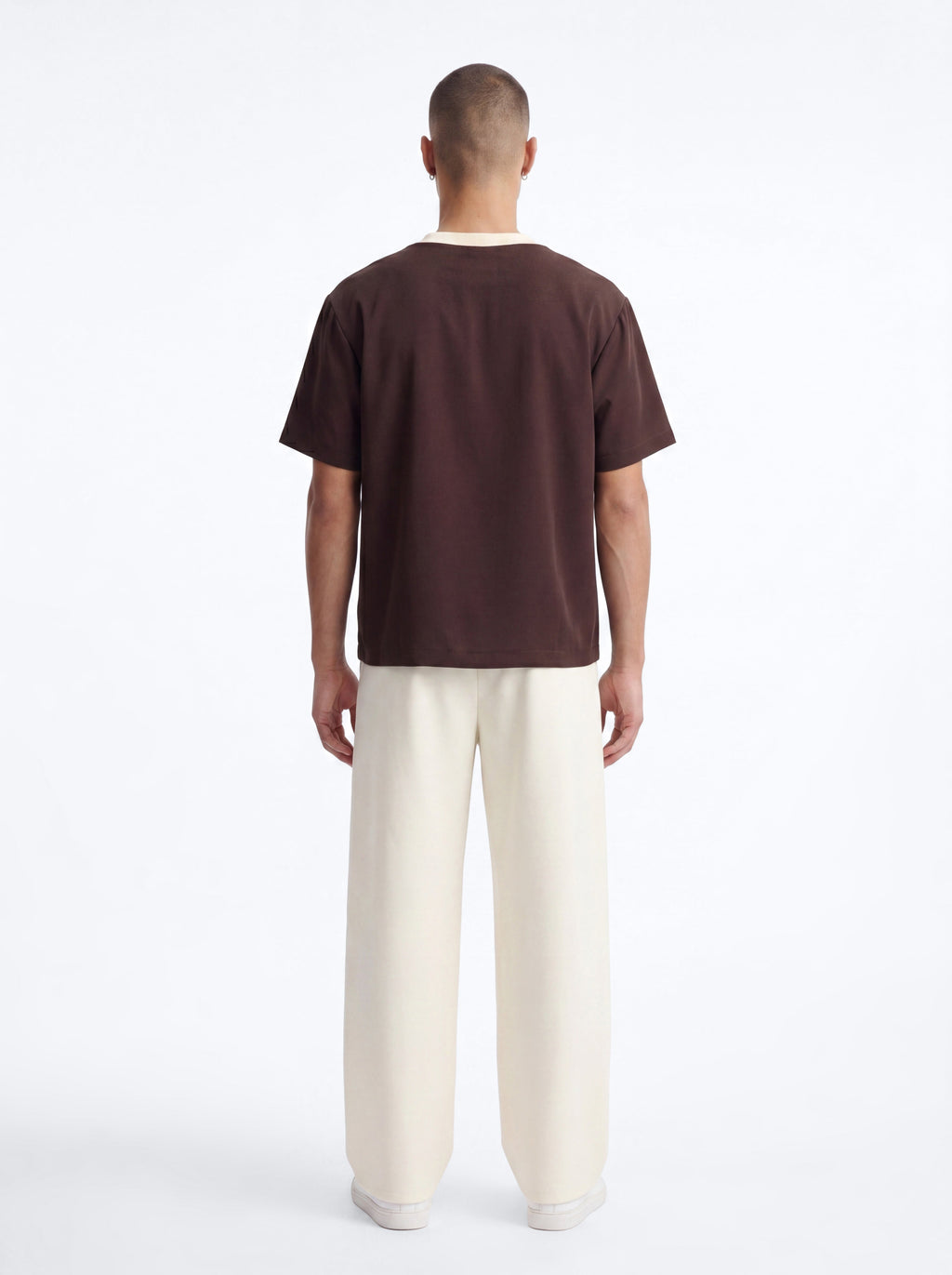 Classic Essentialist Contrast Tee - Brown/combo image 4