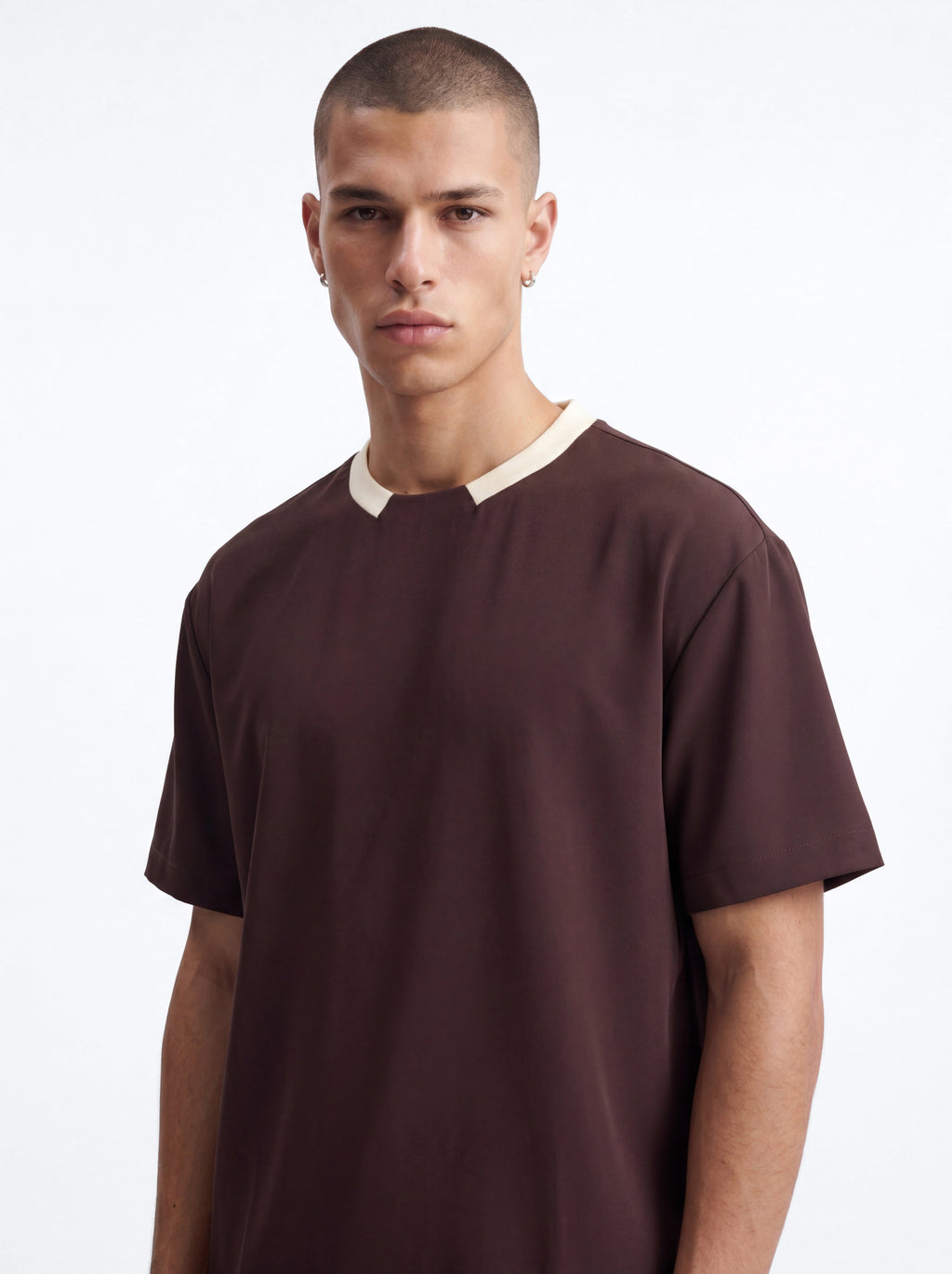 Classic Essentialist Contrast Tee - Brown/combo image 1