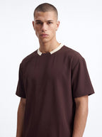 Classic Essentialist Contrast Tee - Brown/combo image 1