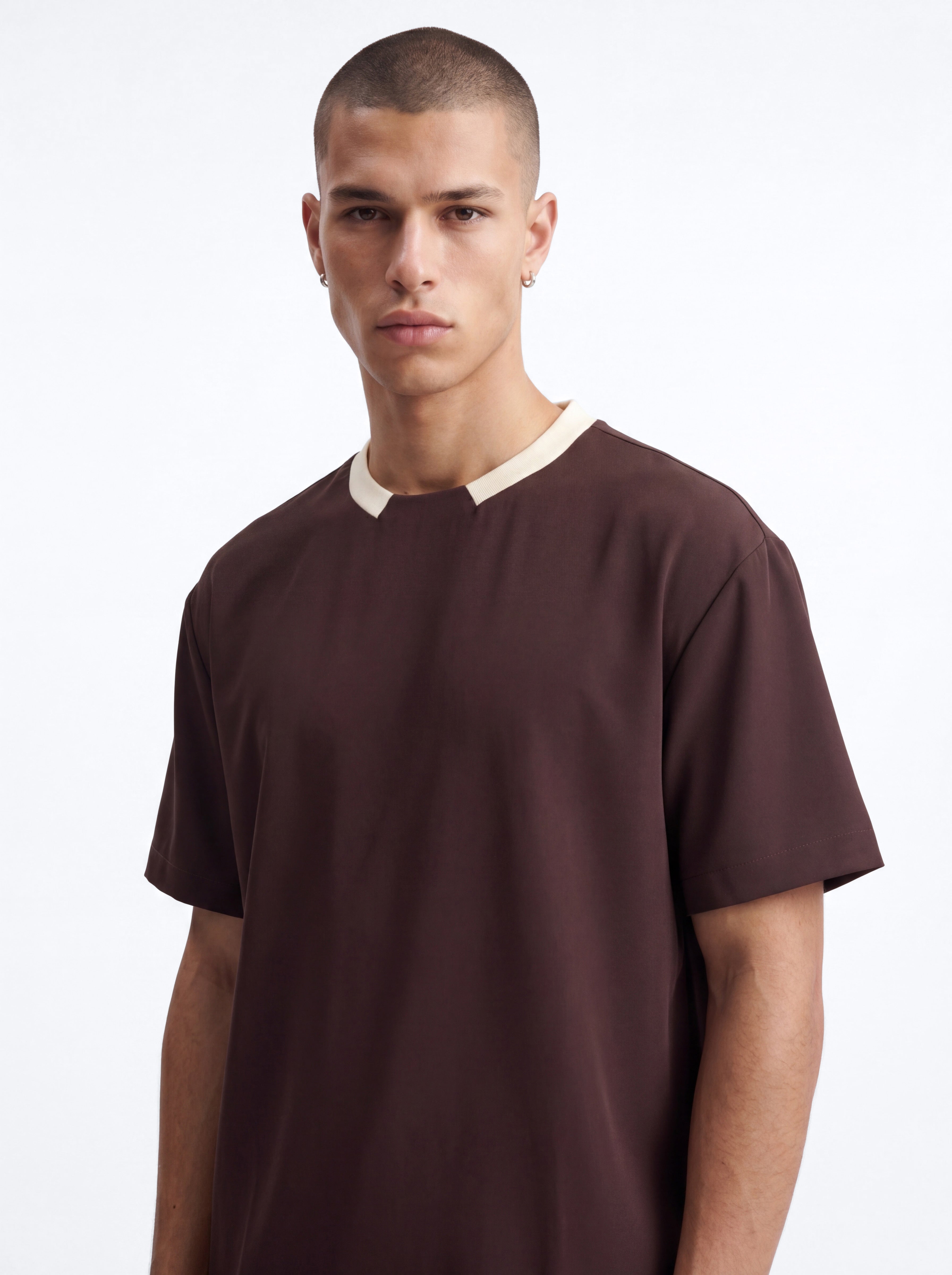 Classic Essentialist Contrast Tee - Brown/combo image 1