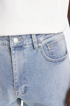 Super Stacked Skinny Flare Jean - Light Blue Wash image 3