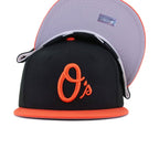 Baltimore Orioles Black Orange Cooperstown AC New Era 59Fifty Fitted