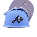 Atlanta Braves Steel Blue 40th Anniversary New Era 59Fifty Fitted