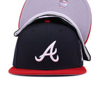 Atlanta Braves Navy Scarlet 1999 World Series Cooperstown New Era 59Fifty Fitted