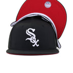 Chicago White Sox Black Red Bottom New Era 59Fifty Fitted