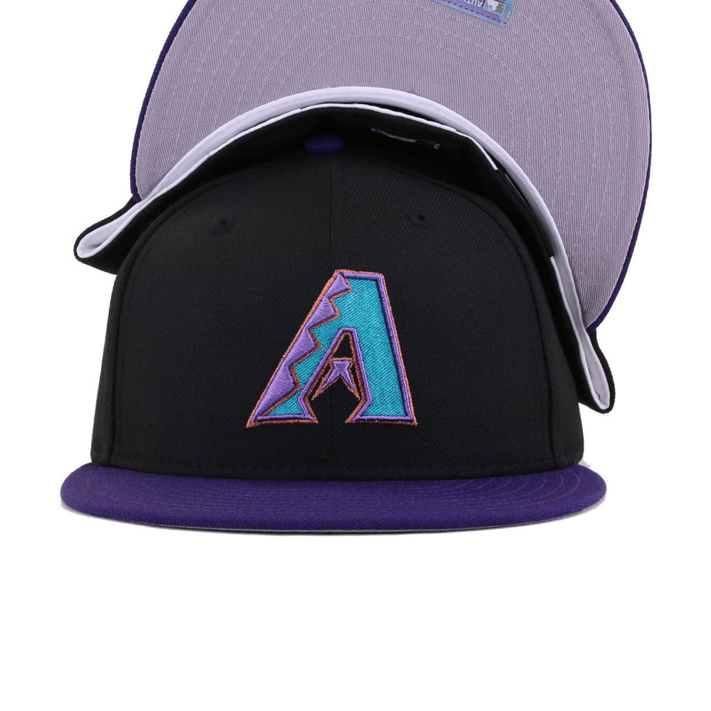 Arizona Diamondbacks Black Purple Cooperstown AC New Era 59Fifty Fitted