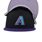Arizona Diamondbacks Black Purple Cooperstown AC New Era 59Fifty Fitted
