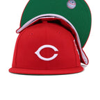 Cincinnati Reds Scarlet 1976 World Series Cooperstown Green Bottom New Era 59Fifty Fitted