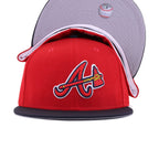 Atlanta Braves Scarlet Navy Tomahawk New Era 59Fifty Fitted