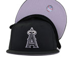 Los Angeles Angels Black Metallic New Era 59Fifty Fitted