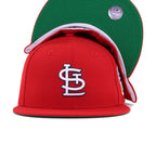 St Louis Cardinals Scarlet 1967 World Series Cooperstown Green Bottom New Era 59Fifty Fitted