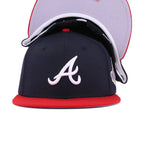 Atlanta Braves Navy Scarlet 1996 World Series Cooperstown New Era 59Fifty Fitted