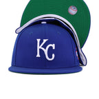 Kansas City Royals Light Royal Blue 1985 World Series Cooperstown Green Bottom New Era 59Fifty Fitted