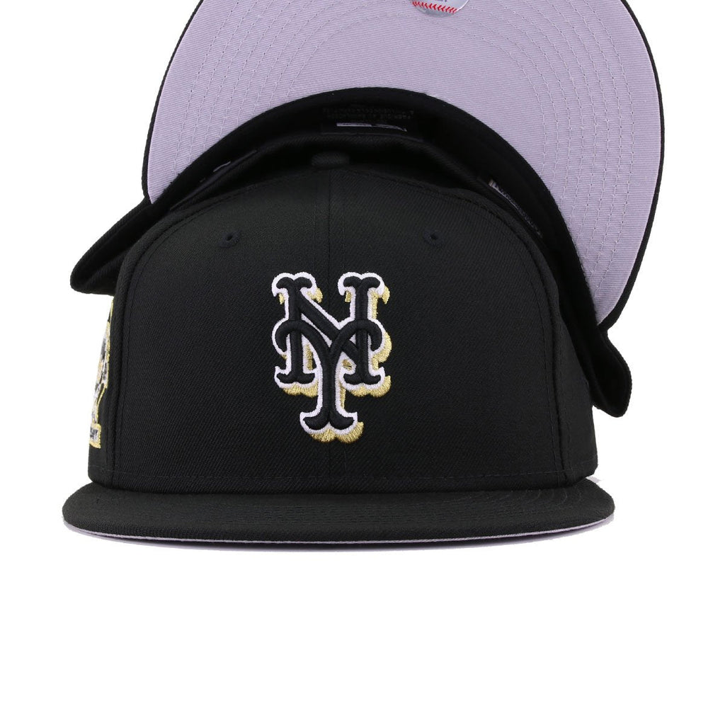 New York Mets Black Metallic Gold 25th Anniversary New Era 59Fifty Fitted