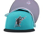 Florida Marlins Teal Black Cooperstown AC New Era 59Fifty Fitted